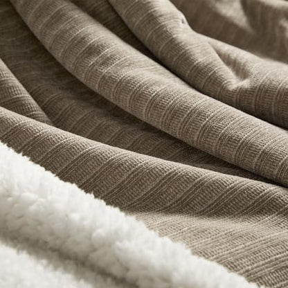 Heated Throw Blanket, 50"x60"Ultra Soft Cozy Chenille Electric Blanket with 10 Heating Levels & 2-10H Auto-Off, Fasting Heating for Couch/Bed, ETL Certified, Machine Washable(Khaki)