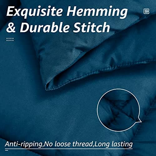 HYLEORY All Season Queen Size Bed Comforter - Cooling Down Alternative Quilted Duvet Insert with Corner Tabs - Winter Warm - Machine Washable - Teal
