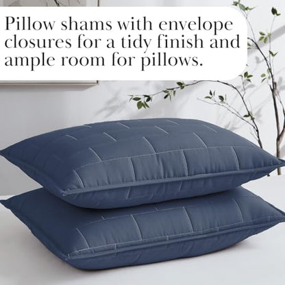 Daybed Quilt Set, 6-Piece Twin Bedding Set with Daybed Cover Dark Blue