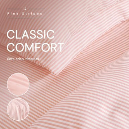 Monbix Full Size Comforter Sets-7 Pieces Soft Bed in a Bag Full Bedding Set