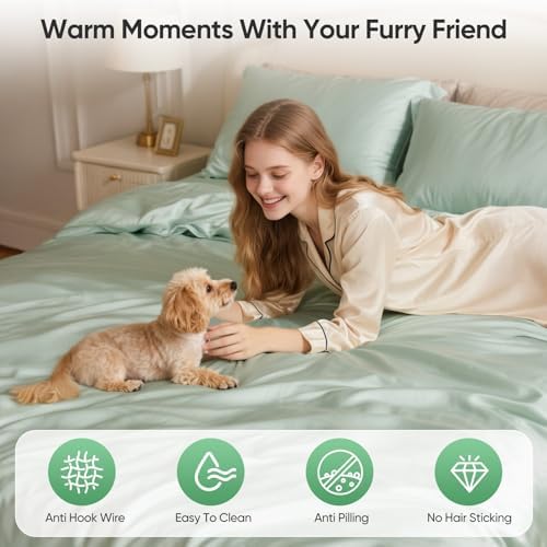 Luxury Organic Tencel & Viscose from Bamboo Cooling Sheet Set,Silky Soft Lyocell Sheets with Deep Pocket, Hypoallergenic & Breathable Bedding with Pillowcases (Mineral, Full)