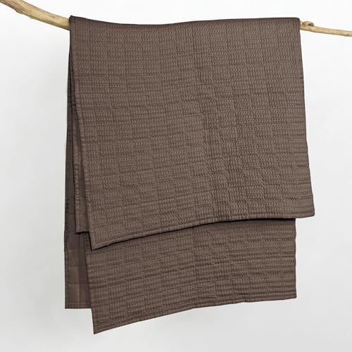 Levtex Home Cloud Waffle - Throw - Waffle Textured - Cocoa - Throw (50x60in.) - Cotton