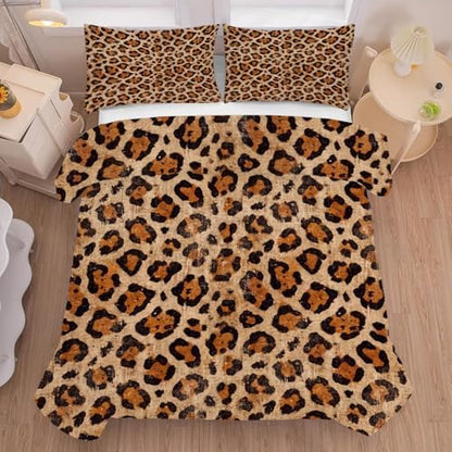 Brown Cheetah Bedding Twin Leopard Print Comforter for Girls