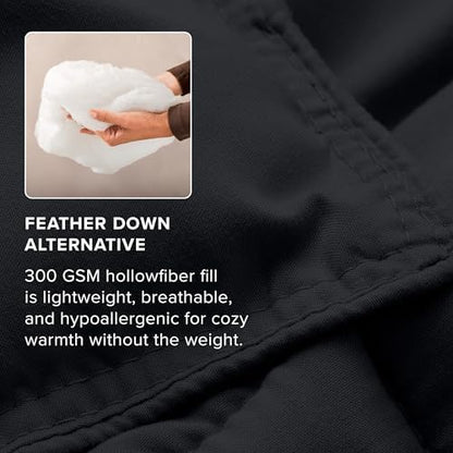 Bare Home Comforter Set - 1800 Ultra Soft (Cal King, Black)