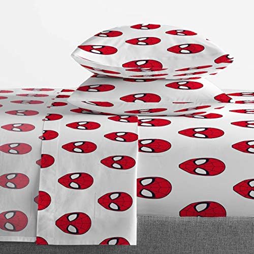 Marvel Spiderman Full Size Comforter Set 5 Piece Kids Bedding, Blue