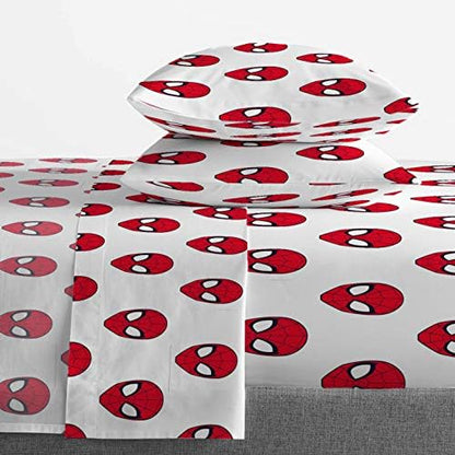 Marvel Spiderman Full Size Comforter Set 5 Piece Kids Bedding, Blue