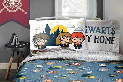 Jay Franco Harry Potter is My Home 5 Piece Full Bed Set - Bedding Features Harry, Ron, Hermoine, Hagrid, and Dumbledore