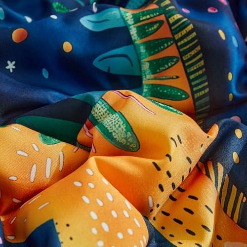 Wajade 7 Piece Dinosaur Comforter Set for Boys 3D Blue Dinosaur Print Bedding Set for Kids Teens Bed in A Bag Twin Size (1 Comforter, 1 Flat Sheet, 1 Fitted Sheet, 2 Pillowcase and 2 Pillow Sham)