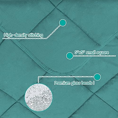 yescool Weighted Throw Blanket 3lbs, 36" x 48", Teal