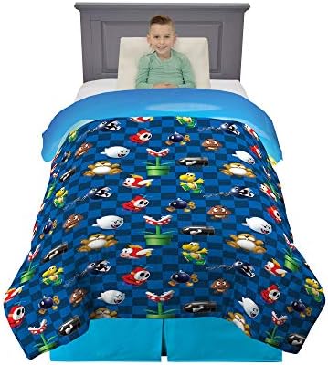 Franco Kids Bedding Super Soft Microfiber Reversible Comforter, Twin/Full, Mario