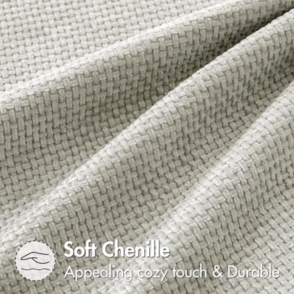 MIULEE Decorative Couch Throw Pillow Covers 18x18 Inch Grey-White 2 Pack