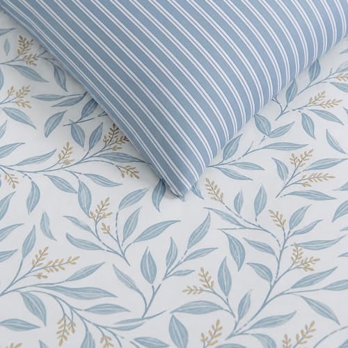 Monbix Full Size Comforter Sets-7 Pieces Floral Reversible Bed in a Bag