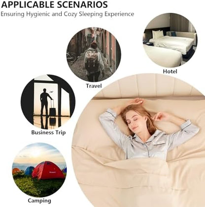 Sleeping Bag Liner, Ultralight & Compact Travel Sheet for Hotel