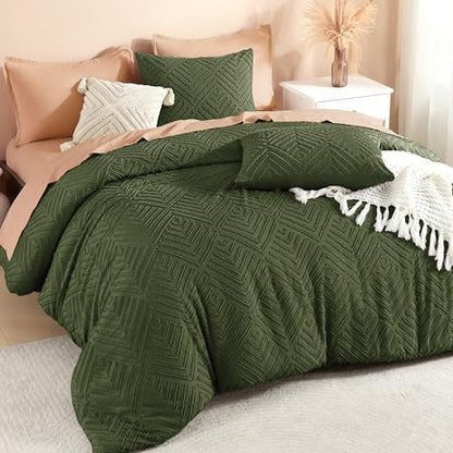 Litanika Oversized King Comforter Set, 3 Pcs Tufted Boho Bedding Set