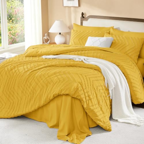 Litanika California King Comforter with Sheets, 7 Pieces Boho Bed Set