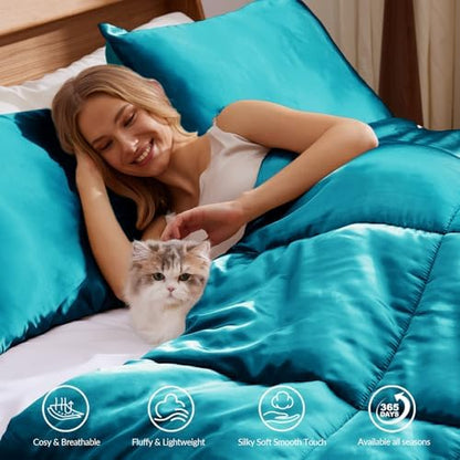 Whale Flotilla 3-Piece Reversible Silky Soft Breathable Full Comforter Set