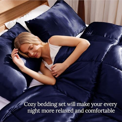 Whale Flotilla 3-Piece Reversible Silky Soft Breathable King Comforter Set