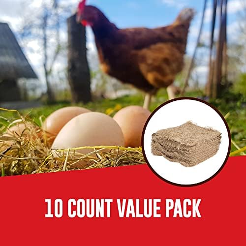 PRECISION PET Chicken Nesting Pads by Petmate – 13” x 13” Premium Chicken Bedding Fit Most Nesting Boxes – 40 Pack,Beige, Made in USA