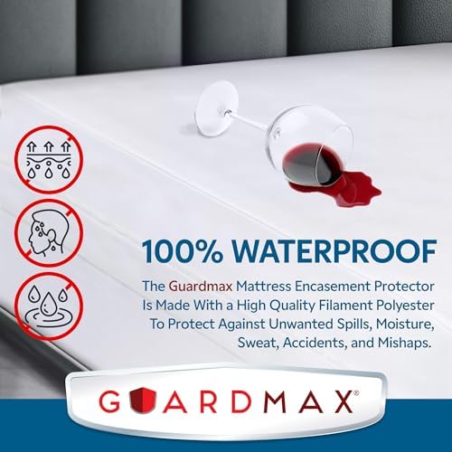 Guardmax Short Queen Mattress Protector Zippered, Bed Bug Mattress Cover