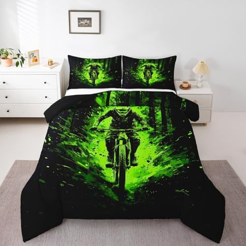 Feelyou Dirt Bike Kids Bedding Set Boys Girls Twin Size