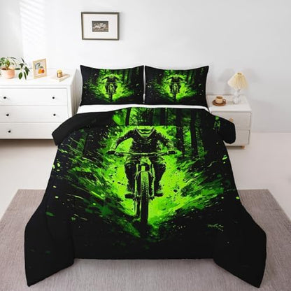 Feelyou Dirt Bike Kids Bedding Set Boys Girls Twin Size