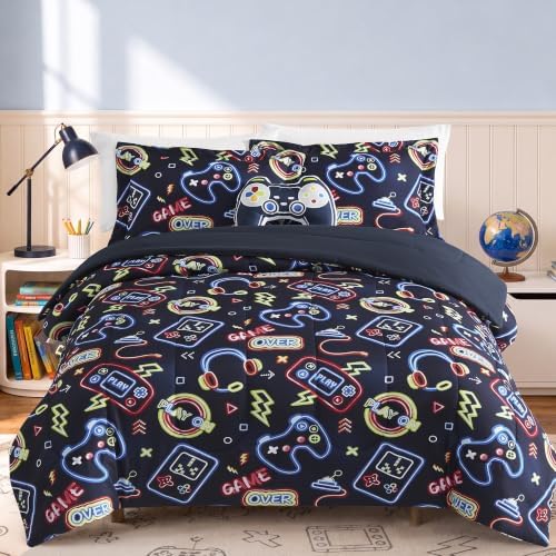 Twin Bedding Sets for Boys - 3 Pieces Gamer Bedding Twin Comforter Set