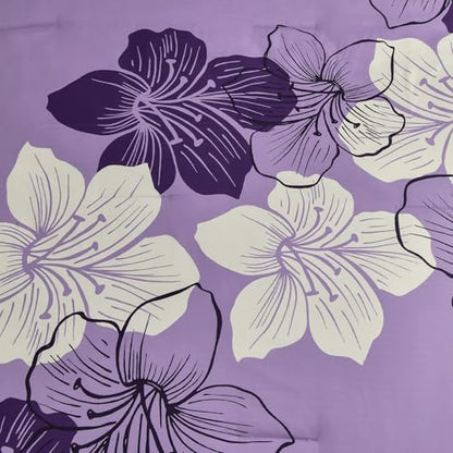 Luxudecor Floral Comforter Set King, 7 Pieces Lavender Purple Bedding Set