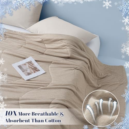 PHF Cooling Comforter, Rayon from Bamboo Soft Breathable Quilted Blanket