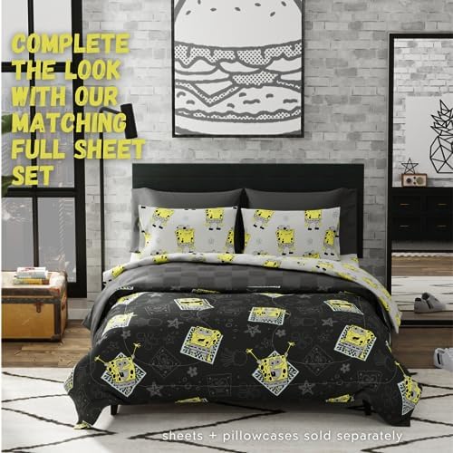 Collectibles Spongebob Squarepants Bedding Super Soft Cozy Microfiber Reversible Comforter, Queen, (Officially Licensed Product) by Franco
