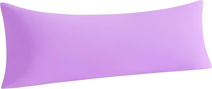 NTBAY Body Pillowcase - Brushed Microfiber 20x54 Pillowcase - Soft, Wrinkle-Free, Fade-Resistant, Stain-Resistant, Light Purple Body Pillow Cover with Envelope Closure - 20x54 Inches, Light Purple