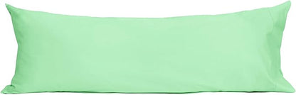Sunflower Body Pillowcase 100% Cotton Long Pillow Cover/Case Envelope Closure 1 Pack, 20×54 inches Green Ash, Soft and Breathable