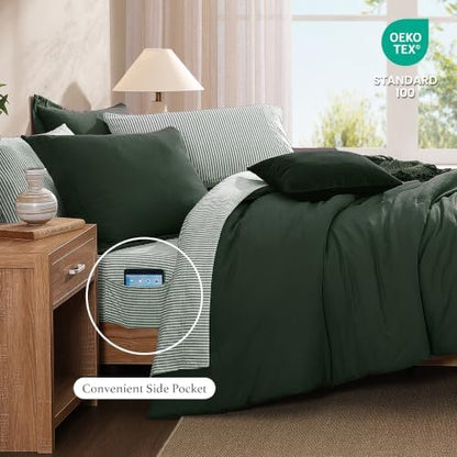 Super King Plus Comforter Set-7 Pieces Soft Bed in a Bag King Bedding Set
