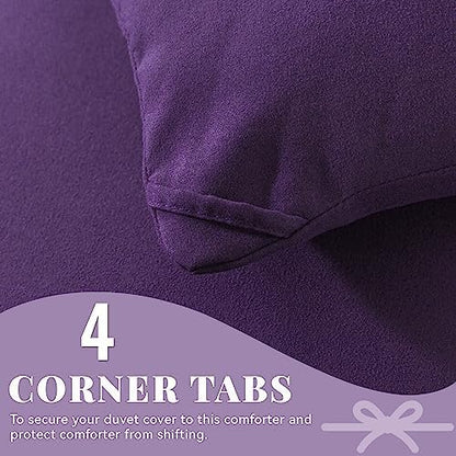 Down Alternative Comforter Purple Twin Size - All Season Duvet Insert