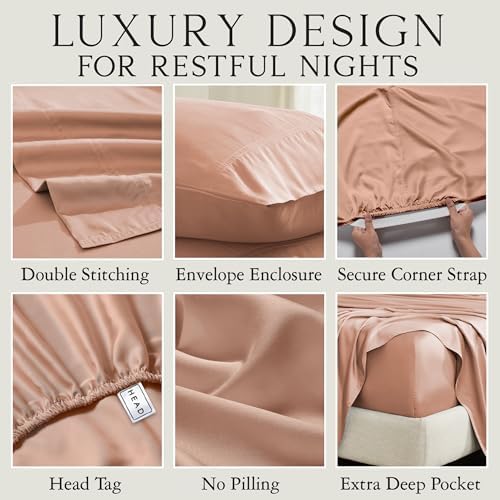 KARISSA MAE Luxury Bamboo Viscose Twin XL Size Sheet Set