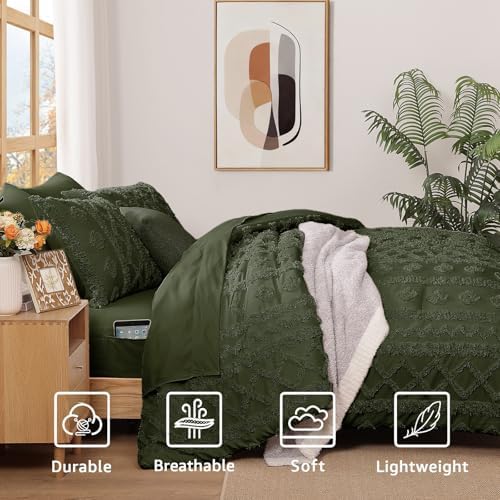 Full Size Comforter Set- 7 Pieces Tufted Bed in a Bag Full Bedding Sets