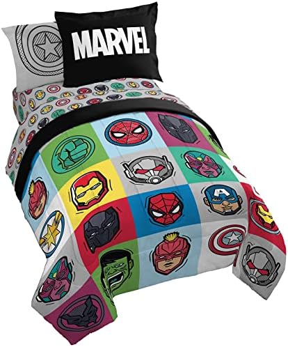 Marvel Avengers Full Size Comforter Set 7 Piece Kids Bedding, Multi