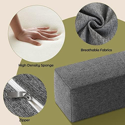 DEEPSHARK Bed Gap Filler for Twin, High-Density 45D Sponge, Removable and Washable Cover, Mattress Extender Filler for Headboard Gap, Bed Space Crack, Wall(39"×2"×6", Twin/XL)