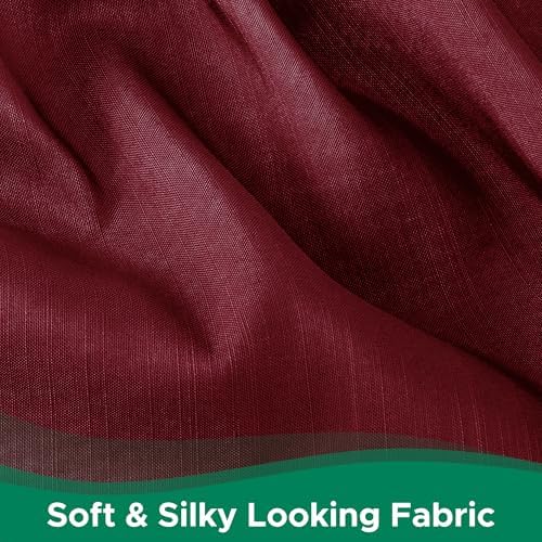 Wrap Around Bed Skirt Full Size Beds 19" Drop-Elastic Dust Ruffle Burgundy