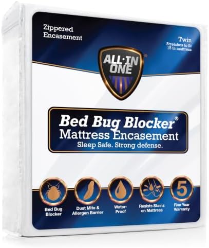 Bed Bug Blocker FRE146XXWHIT01 Mattress Protector, Twin, White