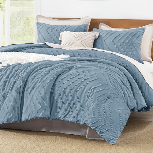 Litanika Super King Plus Comforter Set, 3 Pcs Boho Tufted Bedding Set