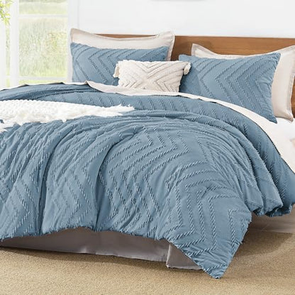 Litanika Super King Plus Comforter Set, 3 Pcs Boho Tufted Bedding Set