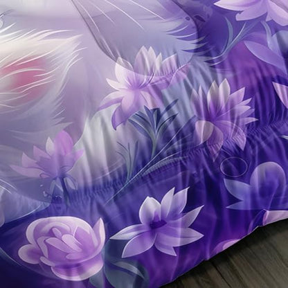 Cute Cat Comforter Bedding Sets Queen Size with 2 Pillowcases.