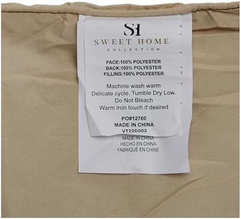 Sweet Home Collection 5 Piece Comforter Set Bag Solid Color All Season Soft Down Alternative Blanket & Luxurious Microfiber Bed Sheets, Beige, Twin XL