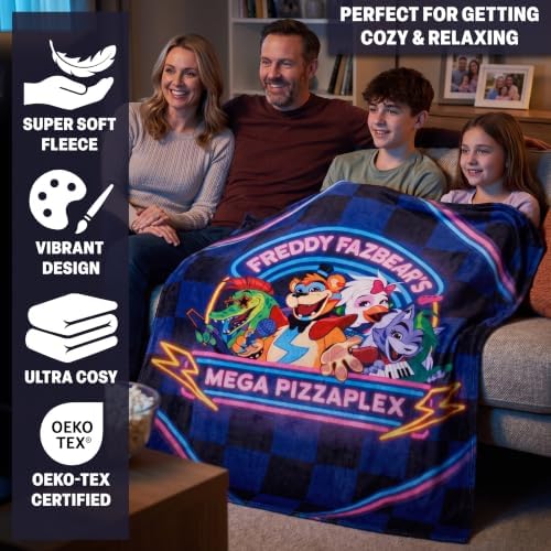 Get Trend Five Nights at Freddy's Fleece Throw Blanket for Boys, 51 x 59 in