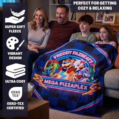 Get Trend Five Nights at Freddy's Fleece Throw Blanket for Boys, 51 x 59 in