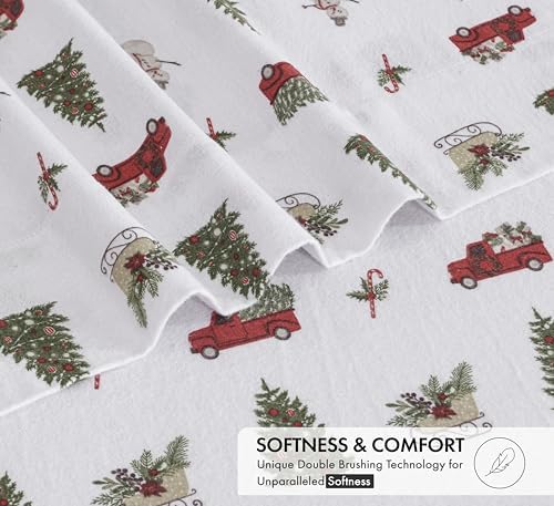 RUVANTI Flannel Sheets King Size, Holiday Haul