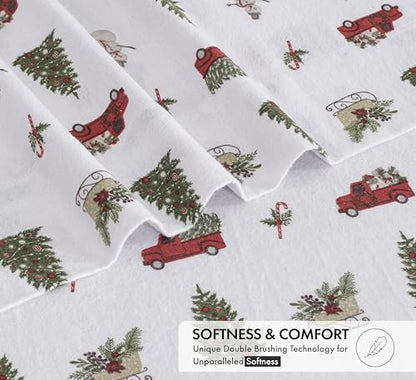 RUVANTI Flannel Sheets King Size, Holiday Haul