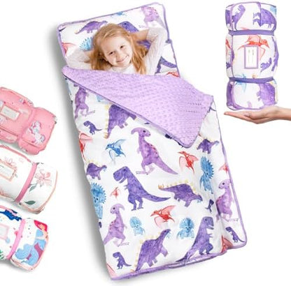 Primlect Toddler Nap Mat with Pillow, Thickened Extra Large Sleeping Bag