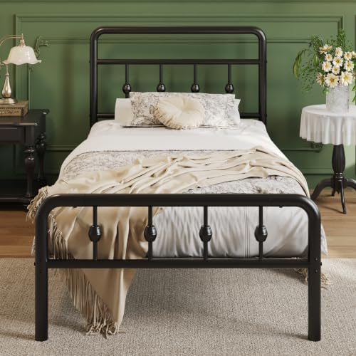 Lutown-Teen 12 Inch Twin XL Bed Frames with Headboard and Footboard
