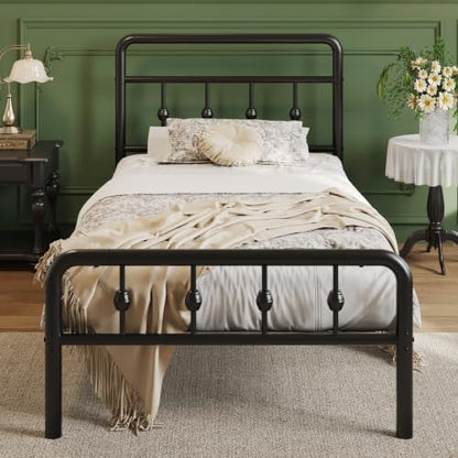 Lutown-Teen 12 Inch Twin XL Bed Frames with Headboard and Footboard